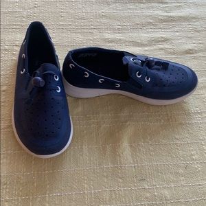 Boys Lands End boat shoes